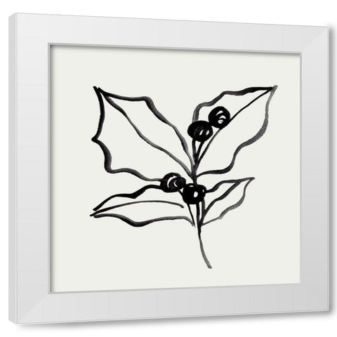 Holly Sketch I White Modern Wood Framed Art Print by Warren, Annie