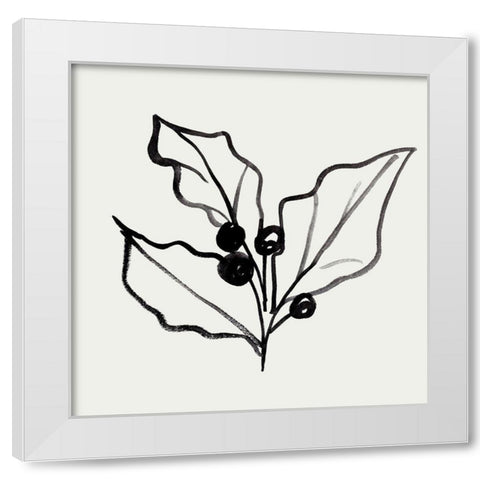 Holly Sketch II White Modern Wood Framed Art Print by Warren, Annie