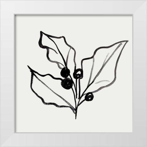 Holly Sketch II White Modern Wood Framed Art Print by Warren, Annie