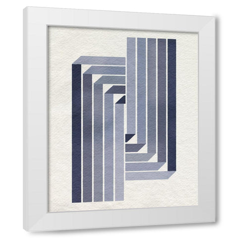 Isometria I White Modern Wood Framed Art Print by Barnes, Victoria