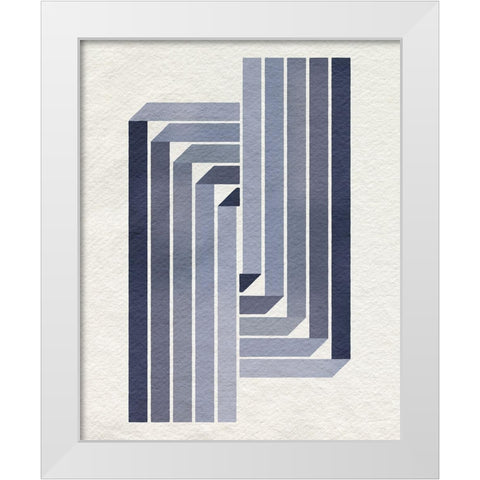 Isometria I White Modern Wood Framed Art Print by Barnes, Victoria