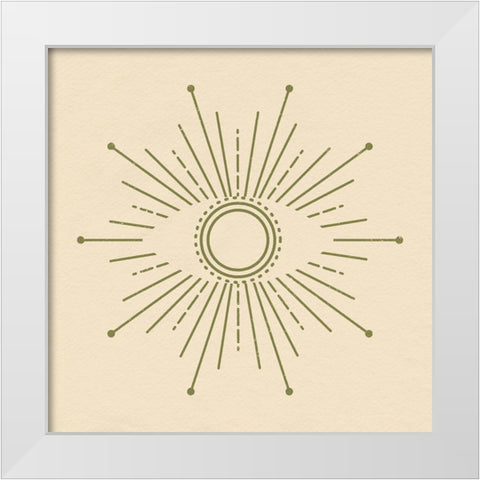 Eye Symbol II White Modern Wood Framed Art Print by Barnes, Victoria