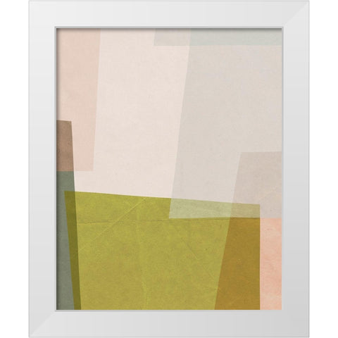 Overlapping Planes I White Modern Wood Framed Art Print by Barnes, Victoria