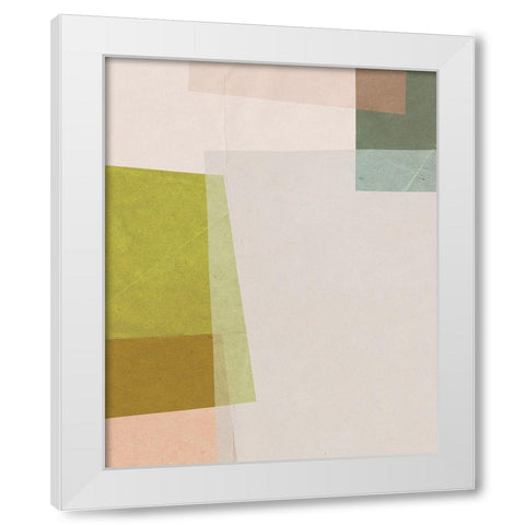 Overlapping Planes IV White Modern Wood Framed Art Print by Barnes, Victoria