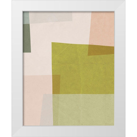 Overlapping Planes V White Modern Wood Framed Art Print by Barnes, Victoria