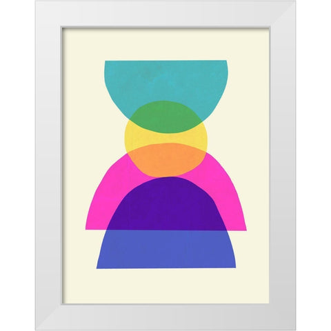 Bright Stack I White Modern Wood Framed Art Print by Barnes, Victoria