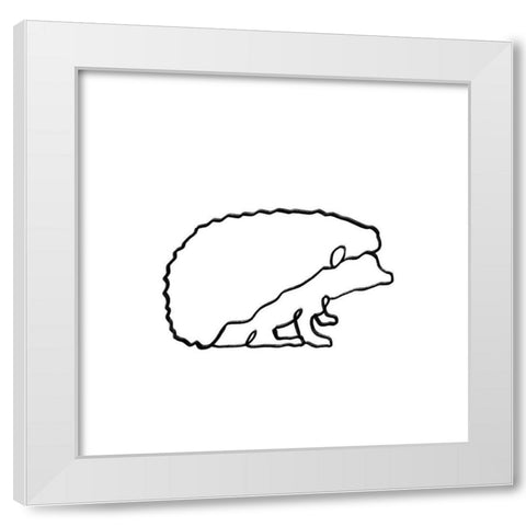 Critter Contour V White Modern Wood Framed Art Print by Barnes, Victoria