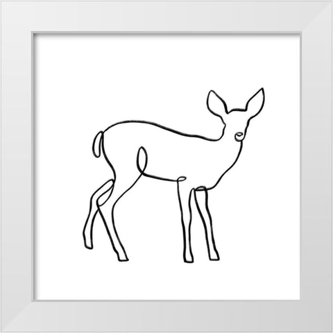 Critter Contour VII White Modern Wood Framed Art Print by Barnes, Victoria