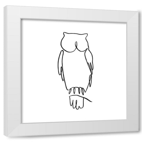 Critter Contour VIII White Modern Wood Framed Art Print by Barnes, Victoria