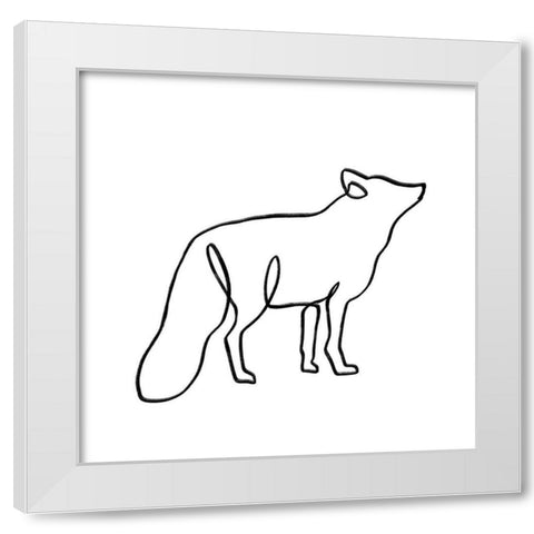 Critter Contour X White Modern Wood Framed Art Print by Barnes, Victoria