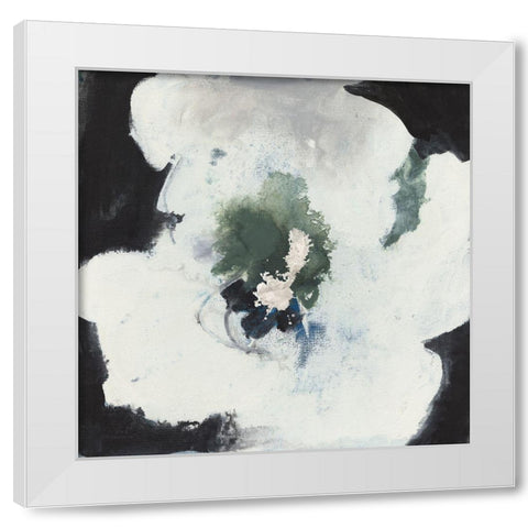Happy Flower I White Modern Wood Framed Art Print by Combs, Joyce
