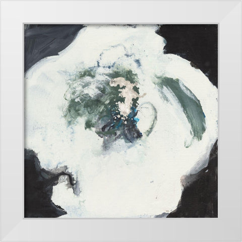 Happy Flower II White Modern Wood Framed Art Print by Combs, Joyce