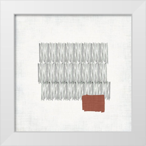 Hatched Colorblock I White Modern Wood Framed Art Print by Parker, Jennifer Paxton