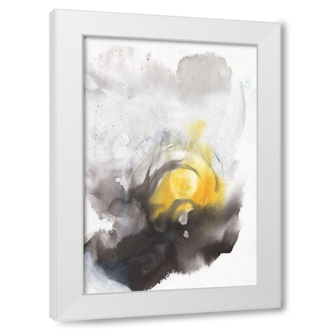 Floral Design I White Modern Wood Framed Art Print by Combs, Joyce