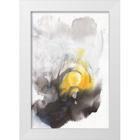 Floral Design I White Modern Wood Framed Art Print by Combs, Joyce