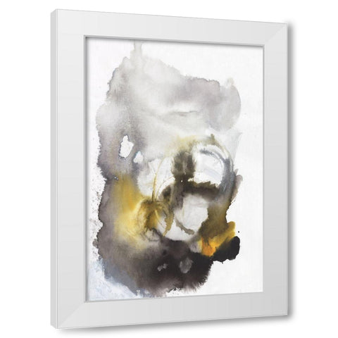 Floral Design II White Modern Wood Framed Art Print by Combs, Joyce