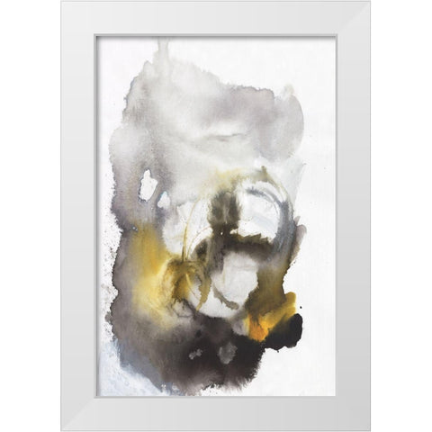 Floral Design II White Modern Wood Framed Art Print by Combs, Joyce