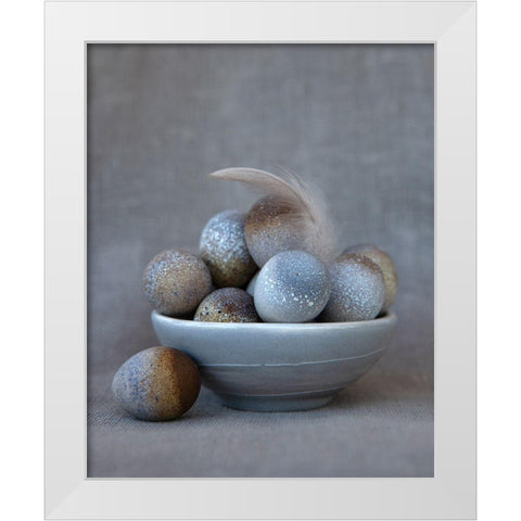 The Feather White Modern Wood Framed Art Print by Soderman, Tania