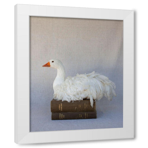 Tania Soderman Books III White Modern Wood Framed Art Print by Soderman, Tania