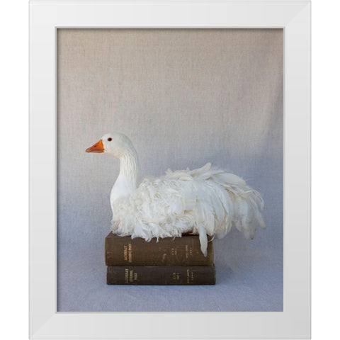 Tania Soderman Books III White Modern Wood Framed Art Print by Soderman, Tania