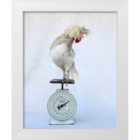 Rod on Scale White Modern Wood Framed Art Print by Soderman, Tania