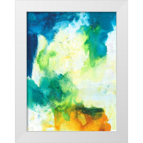 Summer Skies I White Modern Wood Framed Art Print by Combs, Joyce