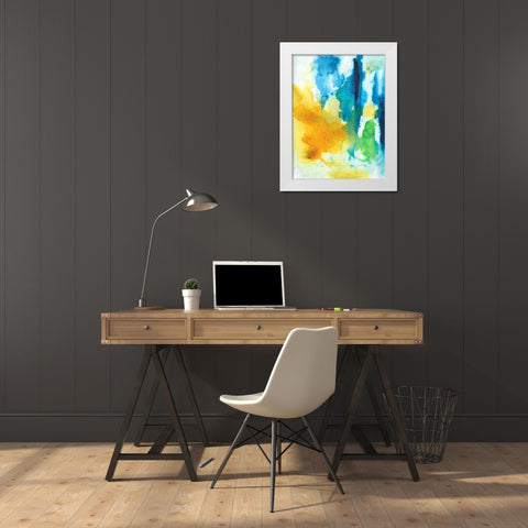 Summer Skies II White Modern Wood Framed Art Print by Combs, Joyce