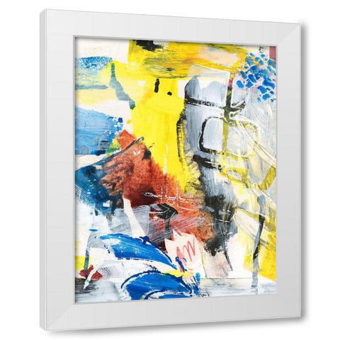 Step Out I White Modern Wood Framed Art Print by Combs, Joyce