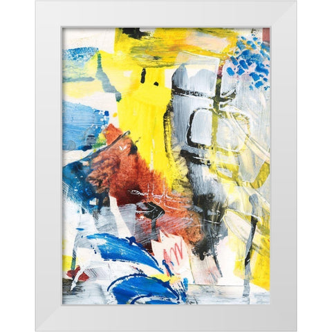 Step Out I White Modern Wood Framed Art Print by Combs, Joyce
