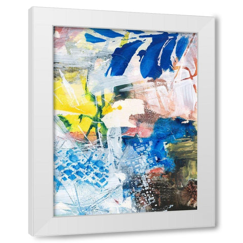 Step Out III White Modern Wood Framed Art Print by Combs, Joyce