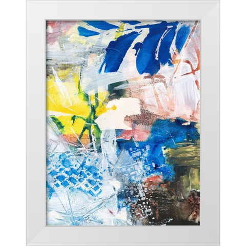 Step Out III White Modern Wood Framed Art Print by Combs, Joyce