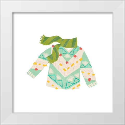 Tacky Sweaters IV White Modern Wood Framed Art Print by Vess, June Erica