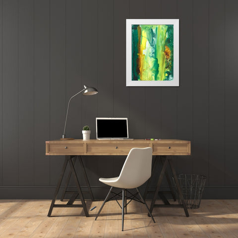 The Falls I White Modern Wood Framed Art Print by Combs, Joyce