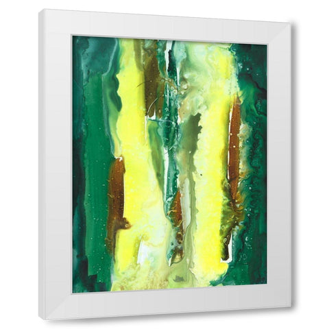 The Falls II White Modern Wood Framed Art Print by Combs, Joyce