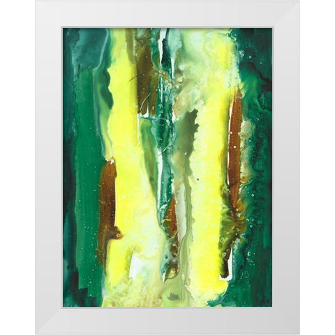The Falls II White Modern Wood Framed Art Print by Combs, Joyce