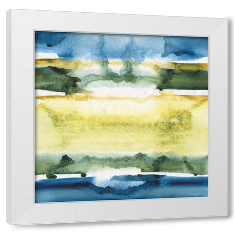 Watercolor Horizon III White Modern Wood Framed Art Print by Combs, Joyce