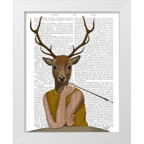 Dear Audrey White Modern Wood Framed Art Print by Fab Funky