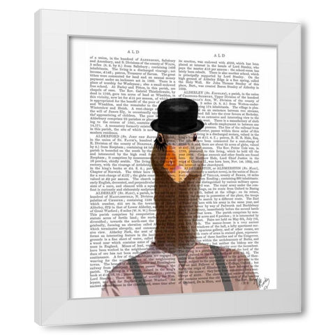 Clockwork Orange Goose White Modern Wood Framed Art Print by Fab Funky