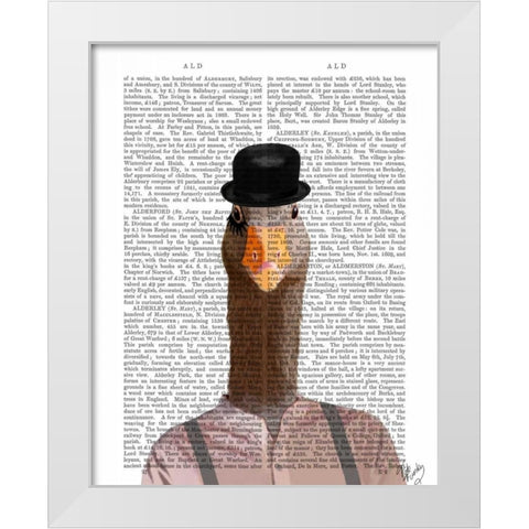 Clockwork Orange Goose White Modern Wood Framed Art Print by Fab Funky
