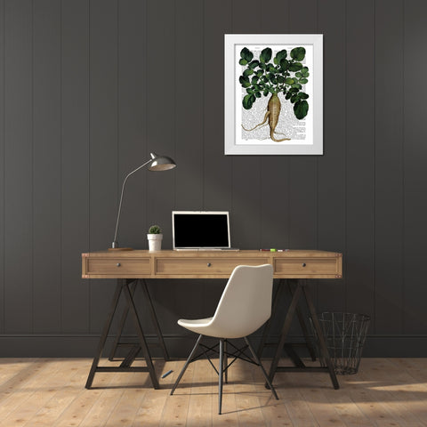 Parsnip 1 White Modern Wood Framed Art Print by Fab Funky
