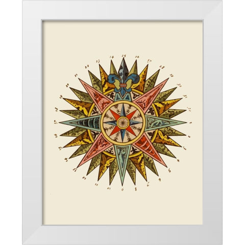 Nautical Star White Modern Wood Framed Art Print by Fab Funky