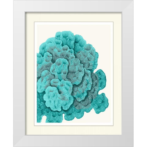 Blue Underwater Scenes 1 b White Modern Wood Framed Art Print by Fab Funky