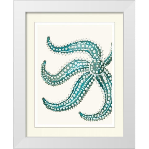Blue Underwater Scenes 1 e White Modern Wood Framed Art Print by Fab Funky