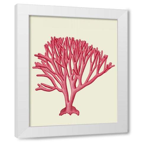 Red Corals 1 c White Modern Wood Framed Art Print by Fab Funky