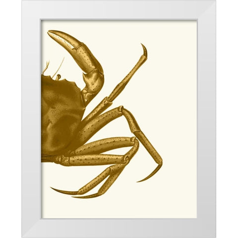 Contrasting Crab in Mustard b White Modern Wood Framed Art Print by Fab Funky