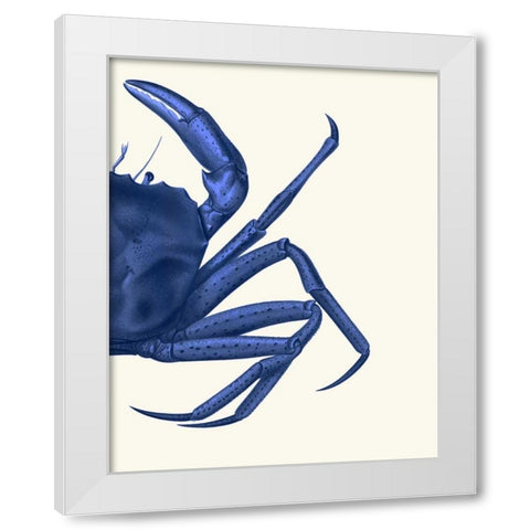 Contrasting Crab in Navy Blue b White Modern Wood Framed Art Print by Fab Funky