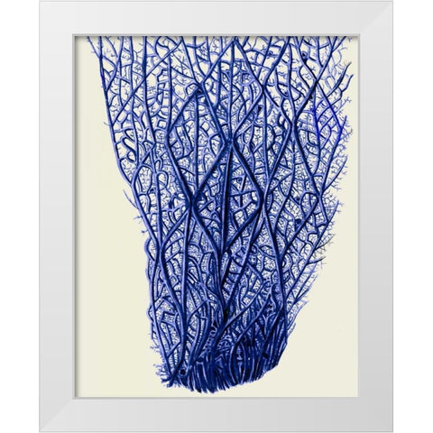 Blue Corals 2 f White Modern Wood Framed Art Print by Fab Funky