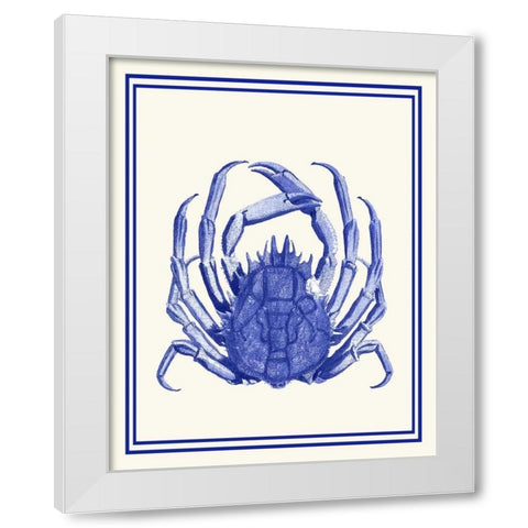 Mixed Nautical Blue on Cream b White Modern Wood Framed Art Print by Fab Funky