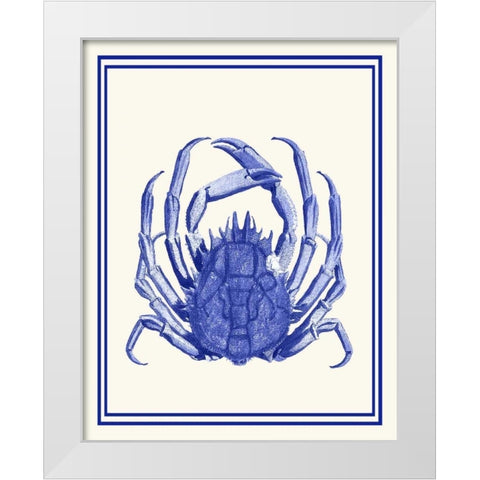 Mixed Nautical Blue on Cream b White Modern Wood Framed Art Print by Fab Funky