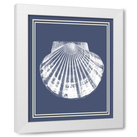 Mixed Nautical White on Indigo Blue b White Modern Wood Framed Art Print by Fab Funky